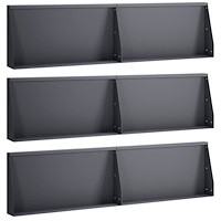 vidaXL Stödvägg 6 st 80 x 12 x 30 cm Stål Antracit