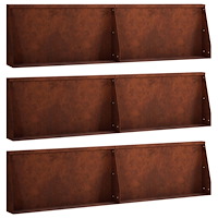 vidaXL Stödvägg 6 st 80 x 12 x 30 cm Väderbeständig stål Rostig
