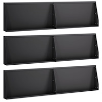 vidaXL Stödvägg 6 st 80 x 12 x 40 cm Stål Svart
