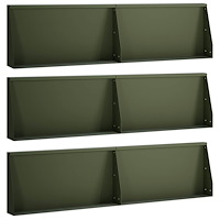vidaXL Stödvägg 6 st 80 x 12 x 40 cm Stål Olivgrön