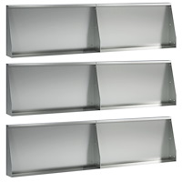 vidaXL Stödvägg 6 st 80 x 12 x 40 cm Galvaniserat stål Silver
