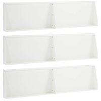 vidaXL Stödvägg 6 st 80 x 12 x 50 cm Stål Vit