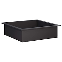vidaXL Eldstad ring Svart 90 x 90 x 25 cm Stål