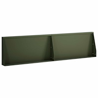 vidaXL Stödvägg 2 st 80 x 12 x 30 cm Stål Olivgrön