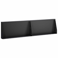 vidaXL Stödvägg 2 st 80 x 12 x 50 cm Stål Svart