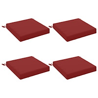 vidaXL 4-delade Sittdynor SOEST 4 st 100% Polyester Vinröd