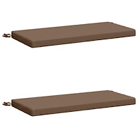 vidaXL 2-delade Bänk Kuddar SOEST 2 st 100% Polyester Taupe