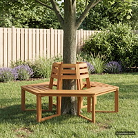 vidaXL Trädbänk 2 st 160 x 140 x 86 cm Massivt Akaciaträ Naturlig