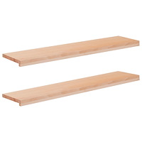 vidaXL Trapstegsmattor 2 st 110 x 30 x 2 cm Naturlig Massivt bokträ