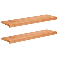 vidaXL Trapstegsmattor 2 st 100 x 25 x 2 cm Lack Massivt bokträ