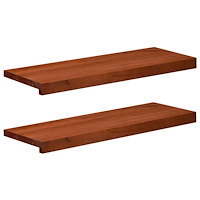 vidaXL Trapstegsmattor 2 st 80 x 30 x 2 cm Brun Massivt bokträ