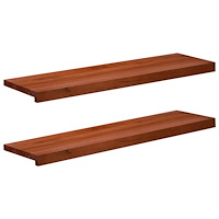 vidaXL Trapstegsmattor 2 st 100 x 30 x 2 cm Brun Massivt bokträ