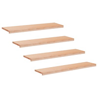 vidaXL Trapstegsmattor 4 st 120 x 30 x 2 cm Naturlig Massivt bokträ