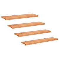 vidaXL Trapstegsmattor 4 st 120 x 25 x 2 cm Lack Massivt bokträ