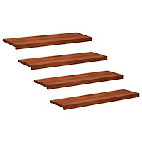 vidaXL Trapstegsmattor 4 st 100 x 25 x 2 cm Brun Massivt bokträ