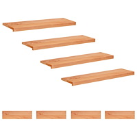 vidaXL Trapstegsmattor 8 st 100 x 25 x 2 cm Lack Massivt bokträ