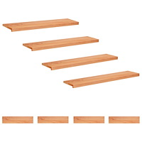 vidaXL Trapstegsmattor 8 st 120 x 30 x 2 cm Lack Massivt bokträ