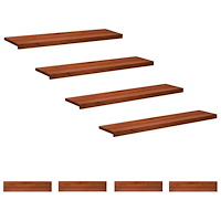 vidaXL Trapstegsmattor 8 st 120 x 25 x 2 cm Brun Massivt bokträ
