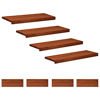 vidaXL Trapstegsmattor 8 st 80 x 30 x 2 cm Brun Massivt bokträ
