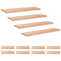 vidaXL Trapstegsmattor 12 st 110 x 30 x 2 cm Naturlig Massivt bokträ