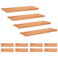 vidaXL Trapstegsmattor 12 st 90 x 25 x 2 cm Lack Massivt bokträ