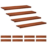 vidaXL Trapstegsmattor 12 st 110 x 25 x 2 cm Brun Massivt bokträ