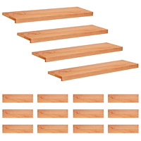 vidaXL Trapstegsmattor 16 st 90 x 25 x 2 cm Lack Massivt bokträ