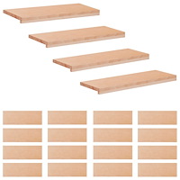vidaXL Trapstegsmattor 20 st 70 x 30 x 2 cm Naturlig Massivt bokträ