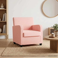 vidaXL Fåtölj Rosa Konstgjord lammulls-fleece