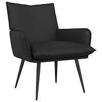 vidaXL Fåtölj Svart Konstläder