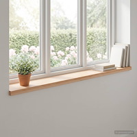 vidaXL Fönsterbrädor 2 st Naturlig 140 x 15 x 2 cm Massivt bokträ