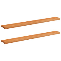 vidaXL Fönsterbrädor 2 st Ljusbrun 160 x 15 x 2 cm Massivt bokträ