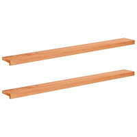 vidaXL Fönsterbrädor 2 st Lack 140 x 20 x 2 cm Massivt bokträ