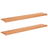 vidaXL Fönsterbrädor 2 st Lackad 140 x 25 x 2 cm Massivt bokträ