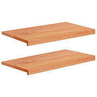 vidaXL Fönsterbrädor 2 st Lackad 80x 40 x 2 cm Massivt bokträ