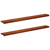 vidaXL Fönsterbrädor 2 st Brun 160 x 20 x 2 cm Massivt bokträ