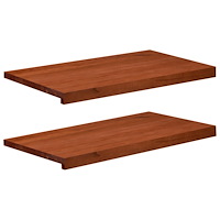 vidaXL Fönsterbrädor 2 st Brun 70 x 40 x 2 cm Massivt bokträ