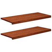 vidaXL Fönsterbrädor 2 st Brun 100 x 40 x 2 cm Massivt bokträ