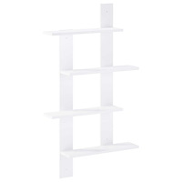 vidaXL Vägg hylla Vit 61 x 13,5 x 105 cm Konstruerat trä