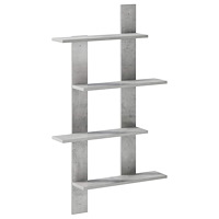 vidaXL Vägg hylla Betonggrå 61 x 13,5 x 105 cm Konstruerat trä