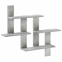 vidaXL Vägg hylla Betonggrå 85 x 13,5 x 73,5 cm Konstruerat trä