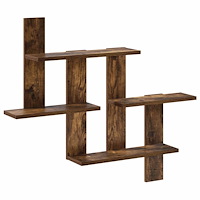 vidaXL Vägg hylla Rökt ek 85 x 13,5 x 73,5 cm Konstruerat trä