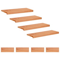 vidaXL Trapstegsmattor 8 st 70 x 25 x 2 cm Lack Massivt bokträ