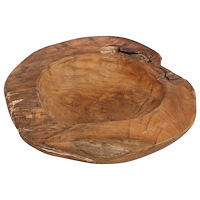 vidaXL Fruktskål JEPARA Ø 40 cm Massivt teakträ Rund Teakbrun