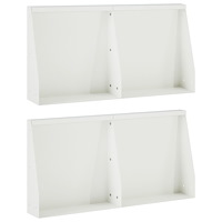 vidaXL Stödvägg 4 st 40 x 12 x 40 cm Stål Vit