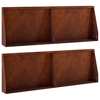 vidaXL Stödvägg 4 st 60 x 12 x 30 cm Väderbeständig stål Rostig