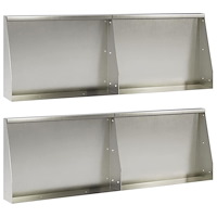 vidaXL Stödvägg 4 st 60 x 12 x 50 cm Rostfritt stål Silver