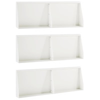 vidaXL Stödvägg 6 st 60 x 12 x 40 cm Stål Vit