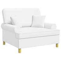 vidaXL XXL Armchair with Cushions Vit Tyg