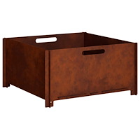 vidaXL Eldstad Rostig 60 x 60 x 30 cm Väderbeständig stål